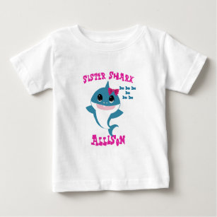 Schwester-Haifisch-T-Shirt Baby T-shirt