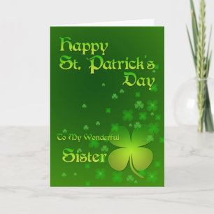 Schwester, Happy St Patrick's Day Card Karte