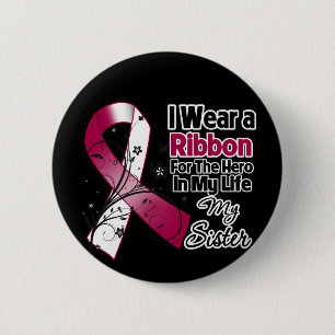 Schwester-Held in meinem Leben-Kopf-Hals-Krebs Button