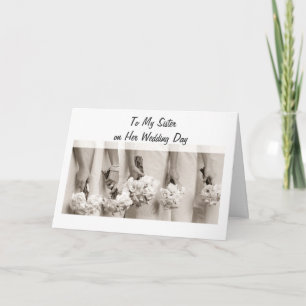 SCHWESTER HOCHZEIT LIEBE UND GLÜCK KARTE