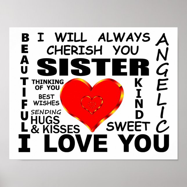 Schwester I Liebe You Poster (Vorne)