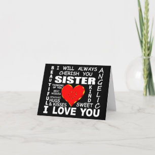 Schwester ich liebe dich karte