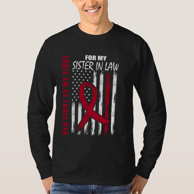 Schwester im Gesetz Multiple Myeloma Awareness Ame T-Shirt (Vorderseite)
