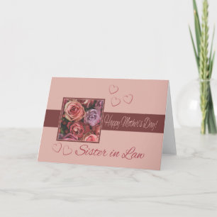 Schwester in Law Happy Mother's Day Rose Card Karte