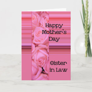 Schwester in Law Happy Mother's Day Rose Card Karte