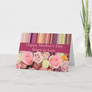 Schwester in Law Happy Mother's Day Rose Card Karte