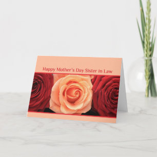 Schwester in Law Happy Mother's Day Rose Card Karte