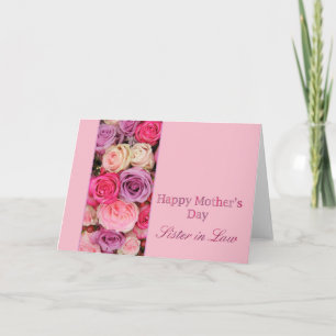 Schwester in Law Happy Mother's Day Rose Card Karte