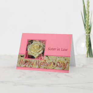 Schwester in Law Happy Mother's Day Rose Card Karte