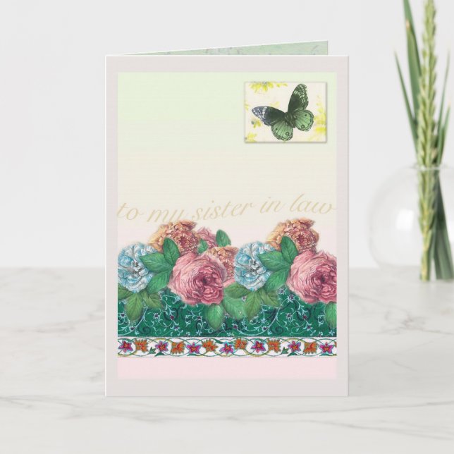 SCHWESTER IN RECHT VALENTINE GREETINE FEIERTAGSKARTE (Vorderseite)