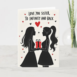 Schwester Infinity Hearts Karte