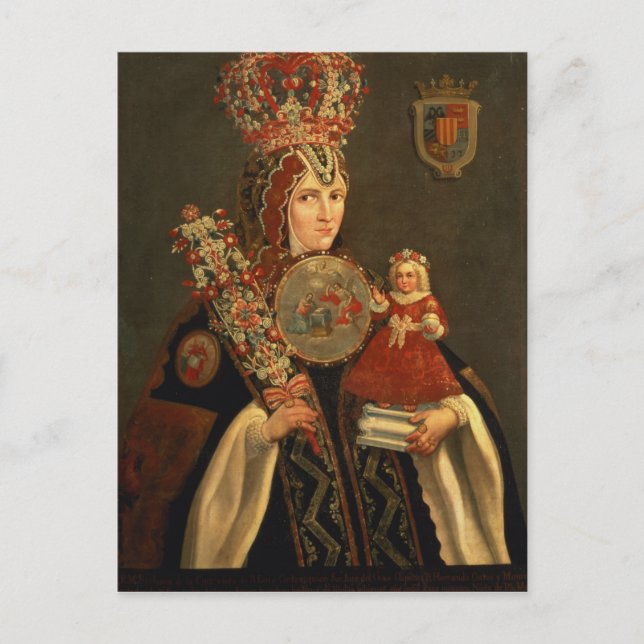 Schwester Juana, Großtochter von D. de Cortes Postkarte (Vorderseite)