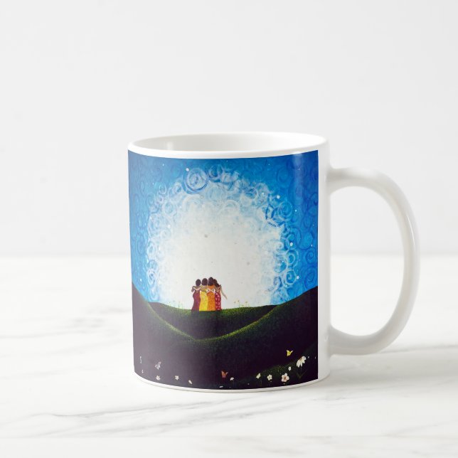 "Schwester-" Keramik-Tasse Kaffeetasse (Rechts)