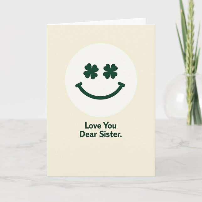 Schwester Liebe Dich Teure Karte (Vorderseite)