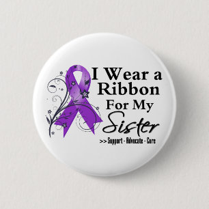 Schwester-lila Band - pankreatischer Krebs Button