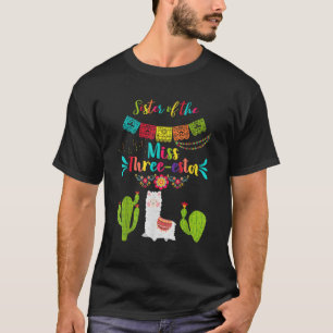 Schwester Ms Fiesta Drei Esta Mädchen 3. Geburtsta T-Shirt