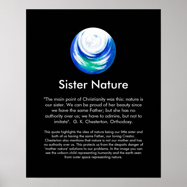 Schwester Nature Poster (Vorne)
