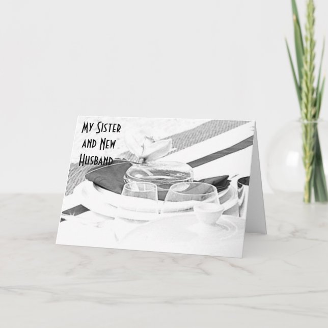 SCHWESTER/NEUES HUSBAND AM WOHNTAG KARTE (Vorderseite)