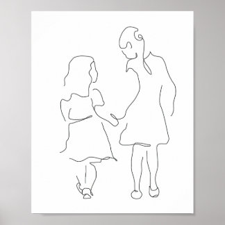 Schwester Print, Schwester Geschenke, Familiendruc Poster