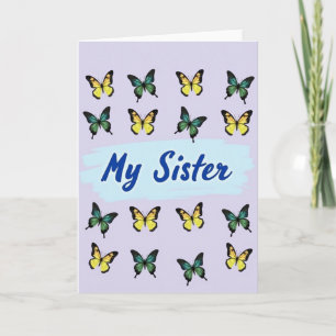 Schwester Schmetterling Kunstkarte Karte