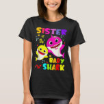 Schwester Shark Birthday Sister Hai Familie Mutter T-Shirt<br><div class="desc">Schwester Shark Birthday Sister Hai Familie Muttertag</div>