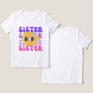 Schwester-Shirt, Retro-Groovy-Schwester-T-Shirt, g Tri-Blend Shirt