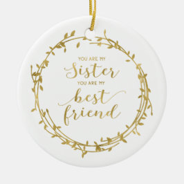 Schwester-und bester Freund-Verzierung Keramikornament