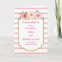 Schwester und Bruder im Recht Hochzeitsgratulation