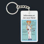 Schwester und ich bin stolz darauf! schlüsselanhänger<br><div class="desc">Seien Sie stolz auf Ihre gute Krankenschwester und sagen Sie es,  indem Sie den Schlüsselanhänger tragen!</div>