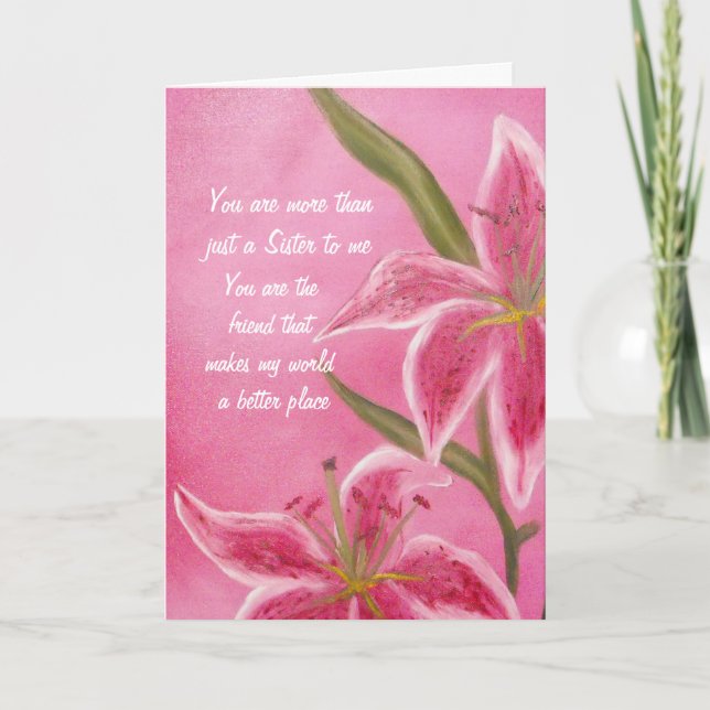 Schwester und Valentine Card Feiertagskarte (Vorderseite)
