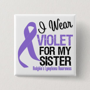 Schwester-violettes Band Hodgkins Lymphom Button