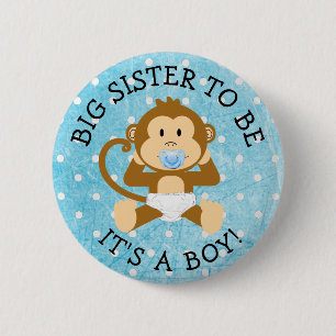 Schwester, zum seine zu sein ein button