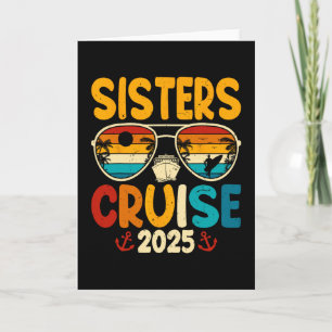 Schwesterkreuzfahrt 2025 Retro-Familienurlaubstrip Karte