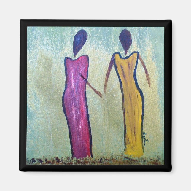 Schwestern - African Women Art Magnet (Vorne)