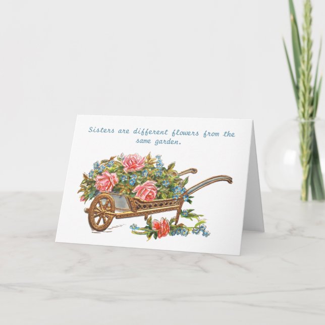 Schwestern, andere Blume vom selben Garten Karte (Vorderseite)