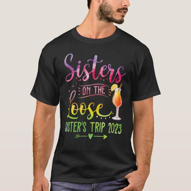 Schwestern auf der Loose Gefärbte Krawatte Sister' T-Shirt (Vorderseite)