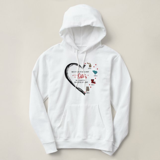 Schwestern, Bestien werden immer mit Herz verbunde Hoodie (Design vorne)