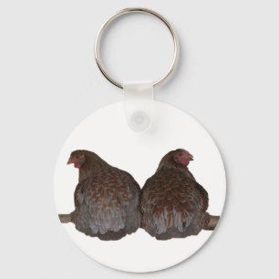 Schwestern - Blue Laced Wyandotte Hens Roosting Schlüsselanhänger