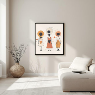 Schwestern der Sonne Moderne afrikanische Frauen Poster
