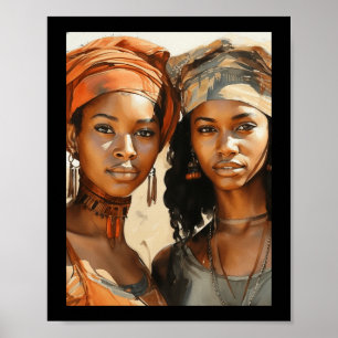 Schwestern der Sonne - zwei afrikanische Frauen Poster