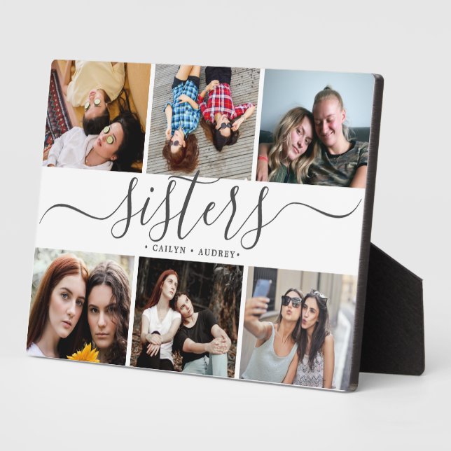 Schwestern Foto Collage Geschenke Schwester Gesche Fotoplatte (Seite)