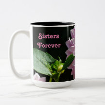 Schwestern für immer Kaffee Tassen Rosa Dahlien Bl