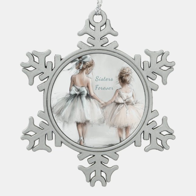 Schwestern für Keramik Ornament - Elegante Pastell (Vorderseite)