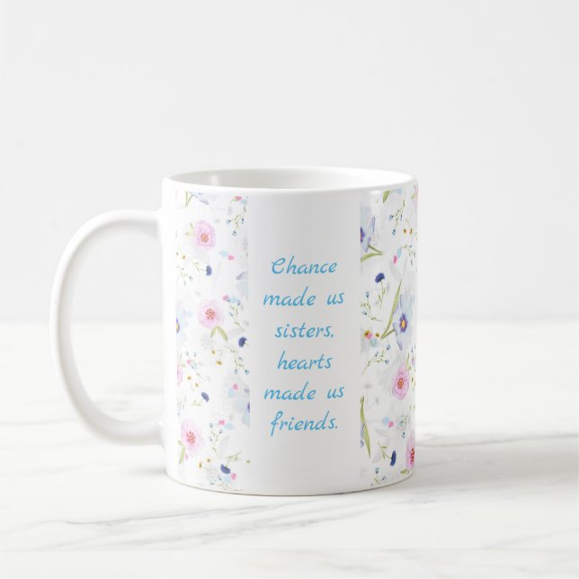 Schwestern, Herzen haben uns Freunde gemacht Kaffeetasse (Links)