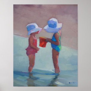 "Schwestern in Sun-Hüte" - 14"" PLAKAT x11