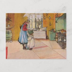 Schwestern - Koket von Carl Larsson Postkarte