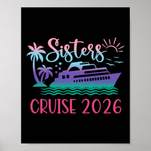 Schwestern Kreuzfahrt 2026 Urlaubsreise passendes Poster