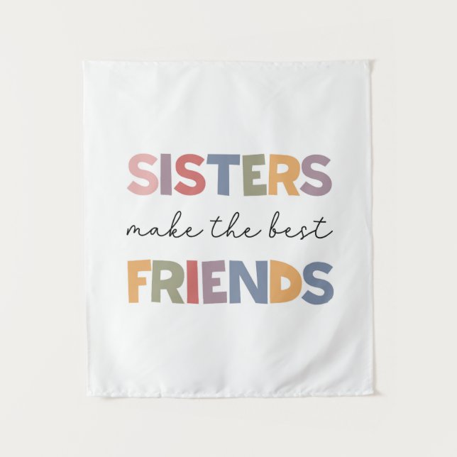 Schwestern machen die besten Freunde Wandteppich (Vorderseite)