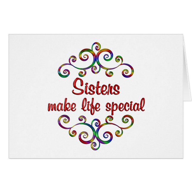 Schwestern machen Leben besonders (Vorderseite (Horizontal))