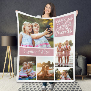 Schwestern machen perfekte beste Freundinnen Fotoc Fleecedecke